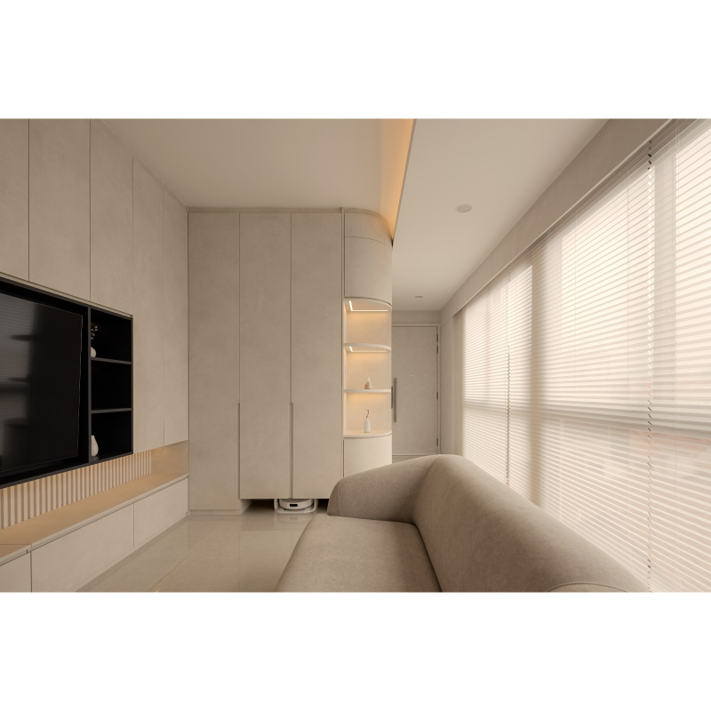 quietly layered, minimalist