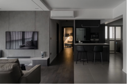 Modern contemporary living room interior design in Singapore by Key Concept